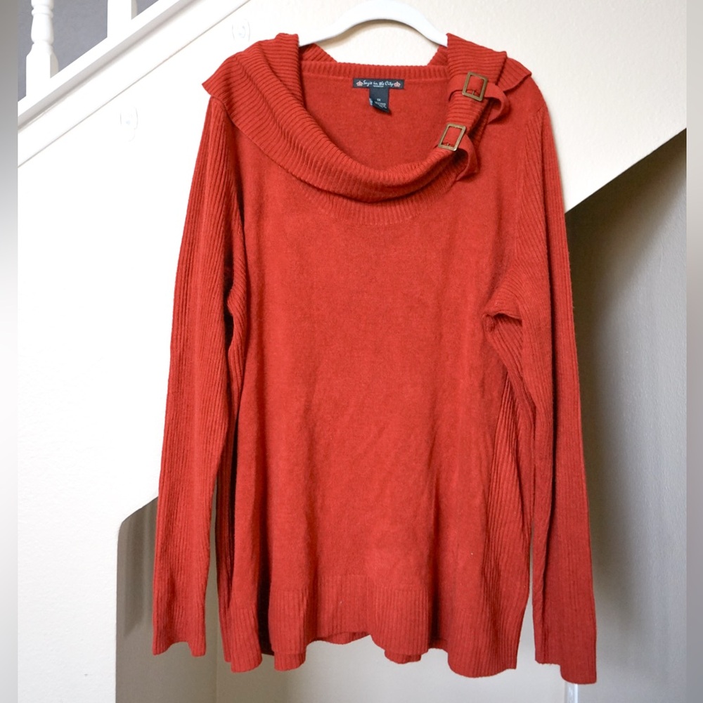 Cowl Neck Rib Knit US XL